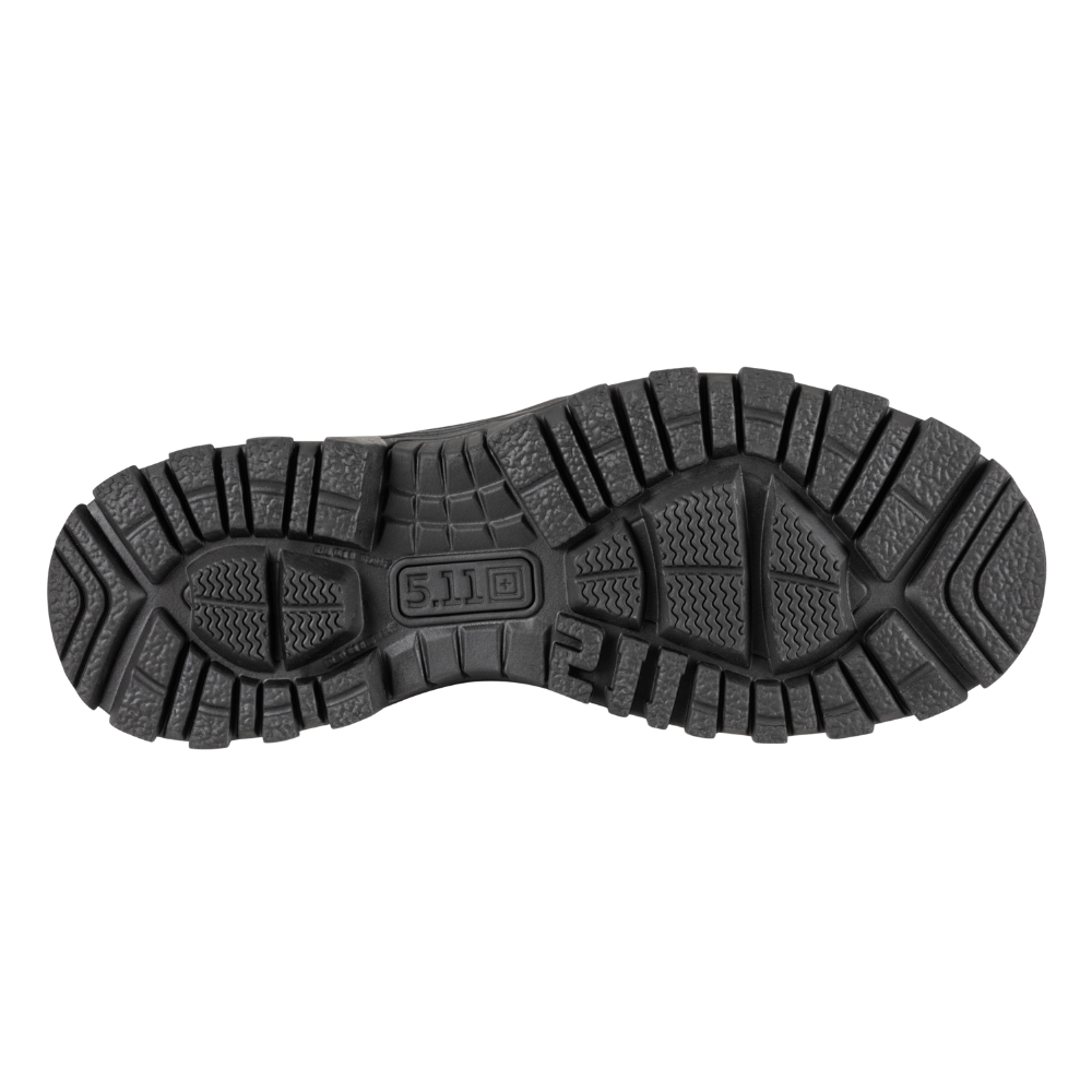 Underside of the 5.11 Tactical EVO 2.0 6-inch Side Zip Boot, showing the outsole tread