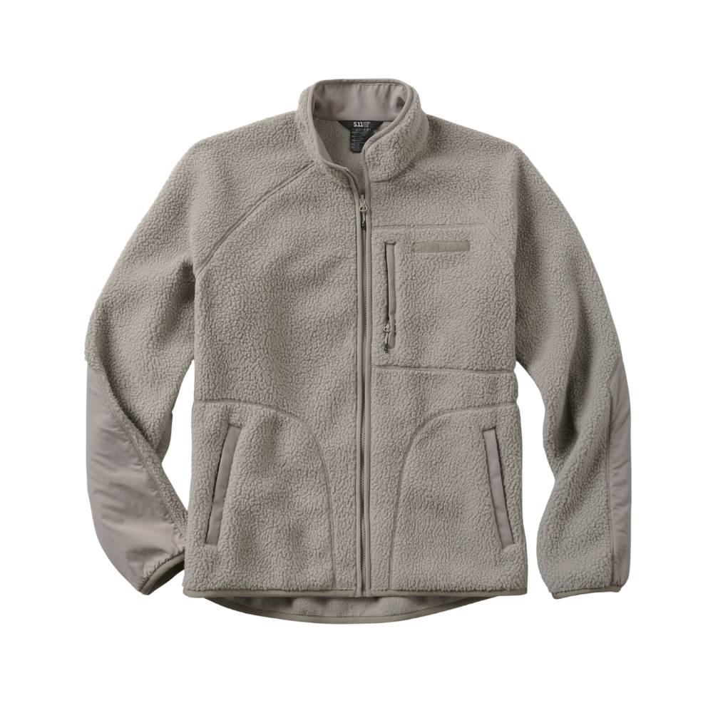 5.11 Tactical HQ Tech Fleece Jacket in Mushroom, front view
