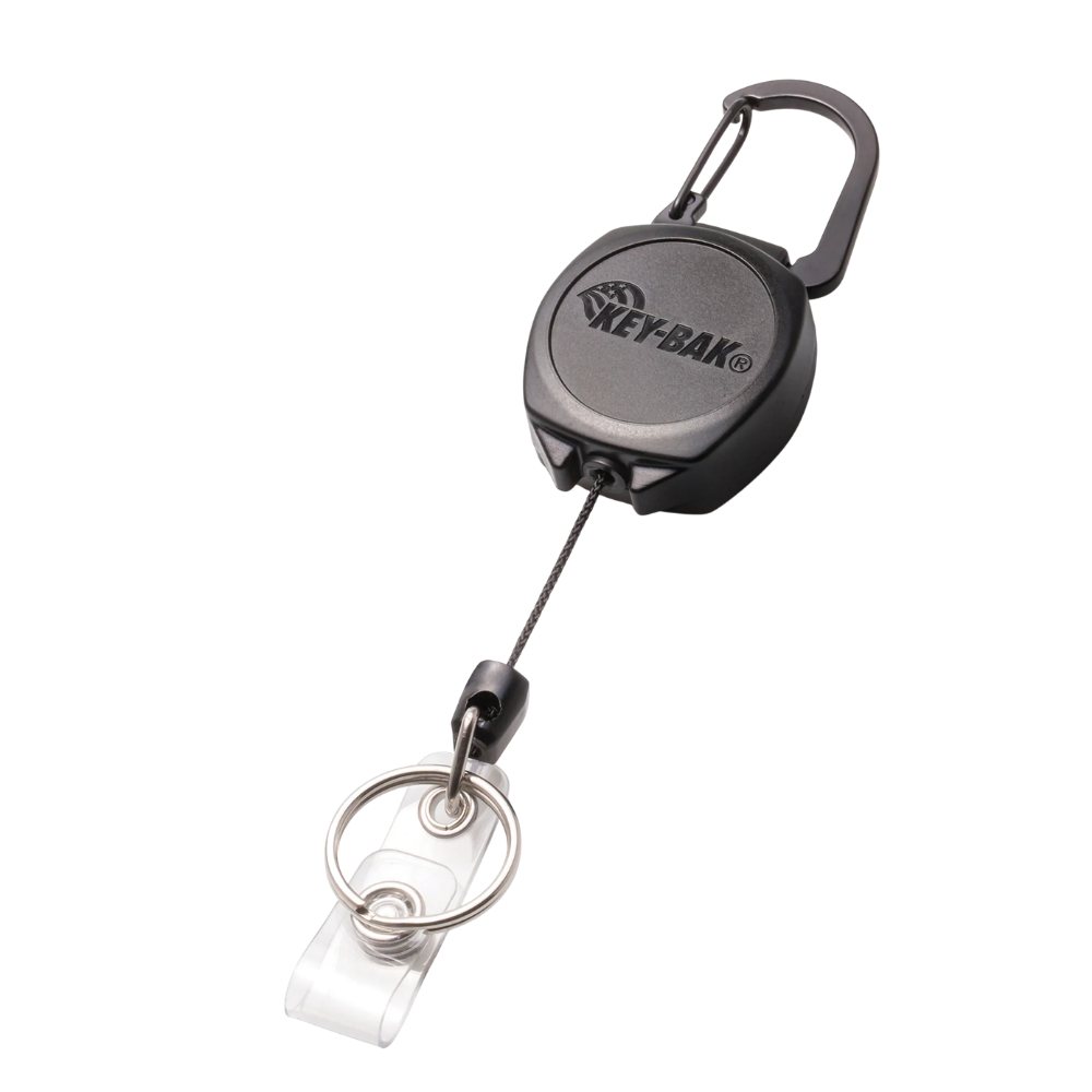 KEY-BAK - Sidekick Twist-Free Carabiner Retractable Keychain and Badge Reel