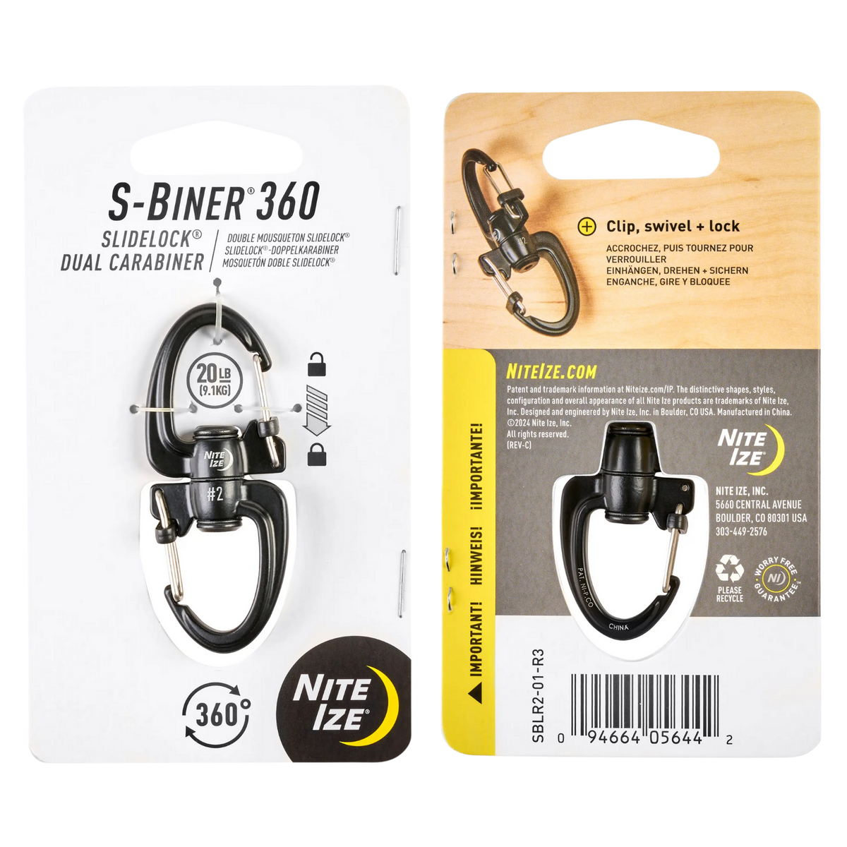Nite-Ize - S-Biner 360 SlideLock Dual Carabiner
