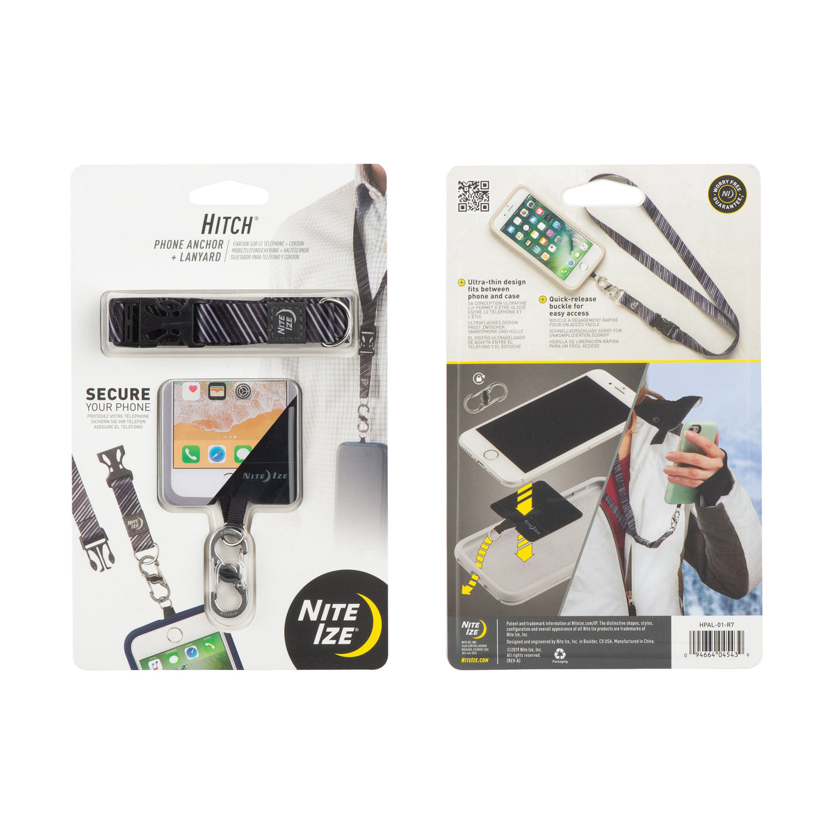 Nite Ize - Hitch Phone Anchor & Lanyard | Black