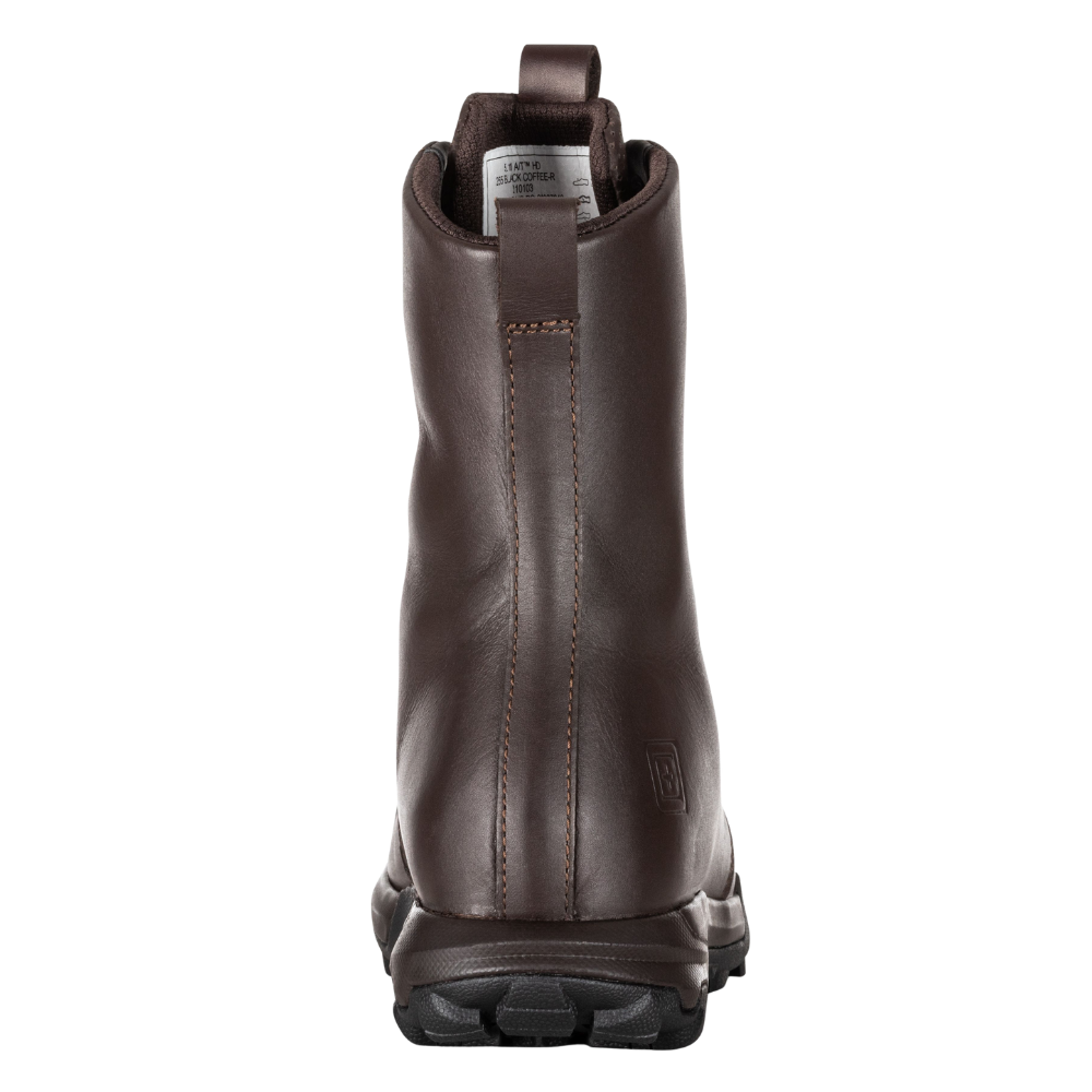 5.11 Tactical A/T HD 8-inch Boot in Black Coffee, back view