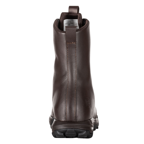 5.11 Tactical A/T HD 8-inch Boot in Black Coffee, back view