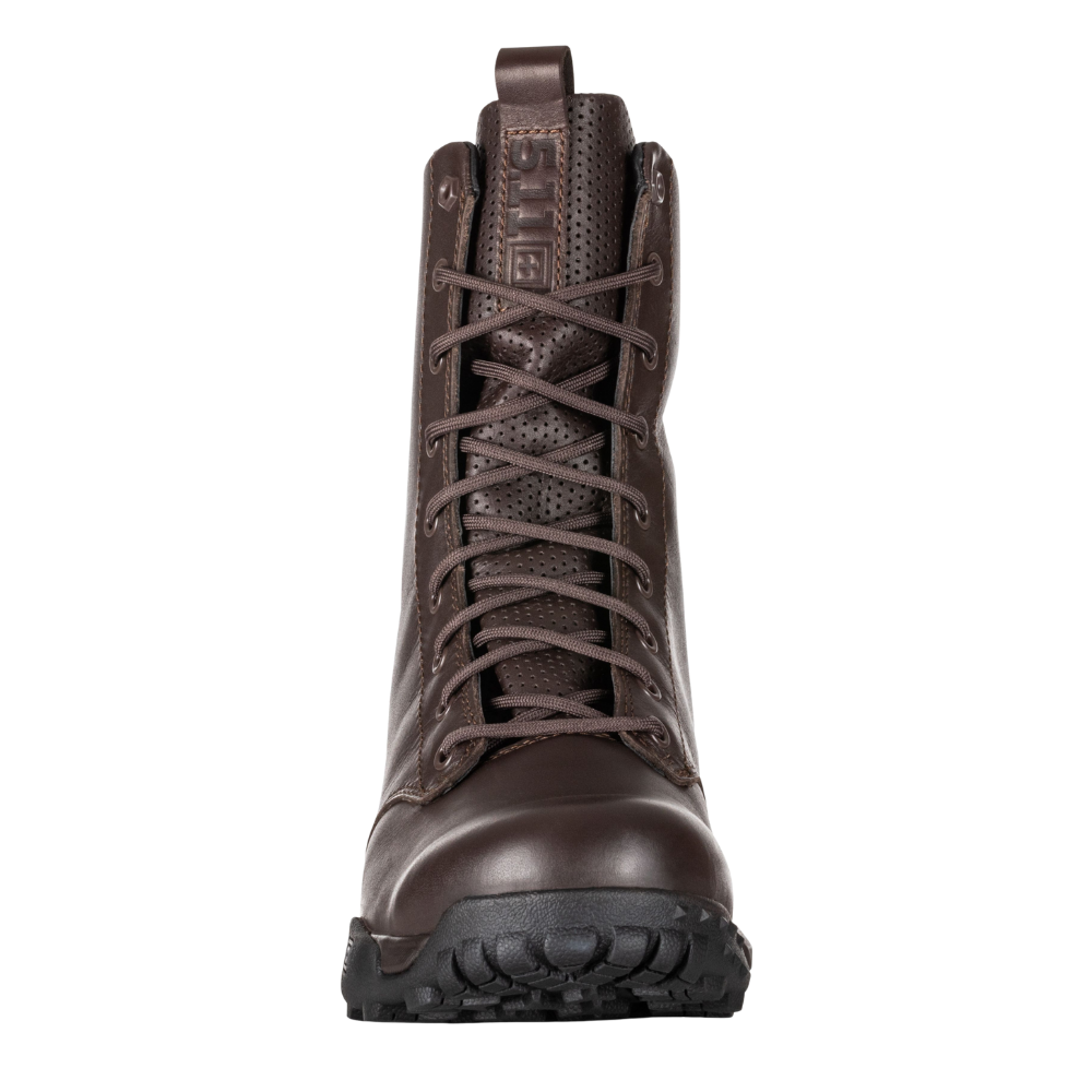 5.11 Tactical A/T HD 8-inch Boot in Black Coffee, front view