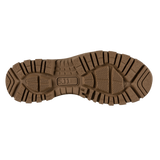 Underside of the 5.11 Tactical EVO 2.0 8-inch Arid Boot in Coyote, showing the outsole tread