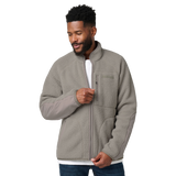 Man zipping up the 5.11 Tactical HQ Tech Fleece Jacket in Mushroom