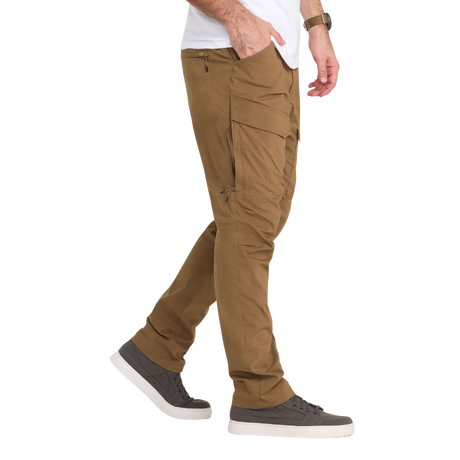 5.11 Tactical Meridian pant in Kangaroo, left side view