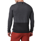5.11 Tactical PT-R Charge Long Sleeve 2.0 in Black Heather, back view