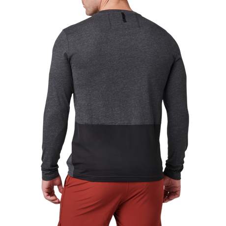 5.11 Tactical PT-R Charge Long Sleeve 2.0 in Black Heather, back view