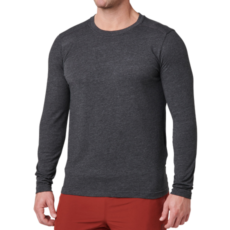 5.11 Tactical PT-R Charge Long Sleeve 2.0 in Black Heather, front view