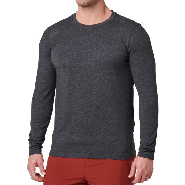 5.11 Tactical PT-R Charge Long Sleeve 2.0 in Black Heather, front view