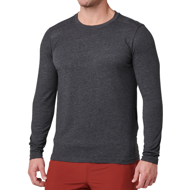5.11 Tactical PT-R Charge Long Sleeve 2.0 in Black Heather, front view