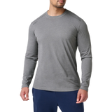 Man wearing the 5.11 Tactical PT-R Charge Long Sleeve 2.0 in Storm Heather, front view