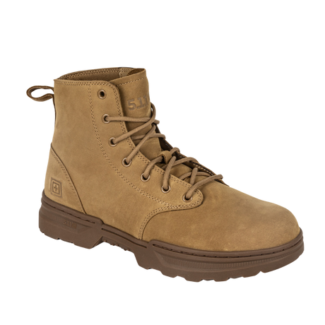 5.11 Tactical Rambler 6-inch Boot in Dark Coyote, angled front view