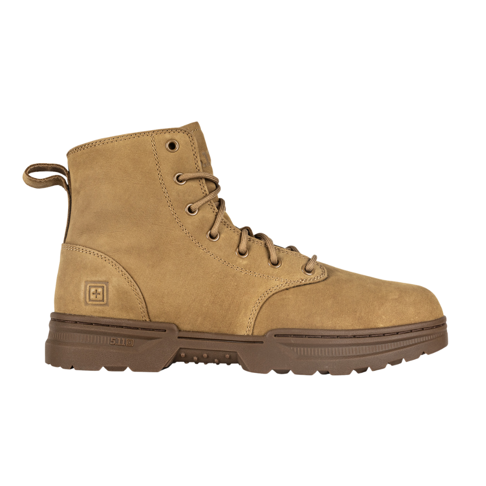 5.11 Tactical Rambler 6-inch Boot in Dark Coyote, left side view