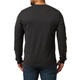 5.11 Tactical Weathered Lock Up Long Sleeve Tee in Black, back view