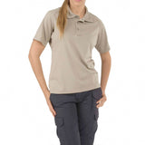 5.11 Tactical Womens Performance Short Sleeve Polo-Polos-5.11 Tactical-Silver Tan-Medium-TacSource