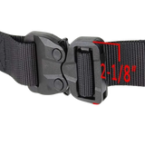 Close-up of the black Cobra buckle on the Condor Outdoor GT Cobra Belt
