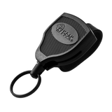 KEY-BAK - Super48 Heavy Duty Retractable Keychain with Ball-Joint Lock | Leather Loop