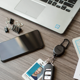KEY-BAK - Sidekick Twist-Free Carabiner Retractable Keychain and Badge Reel