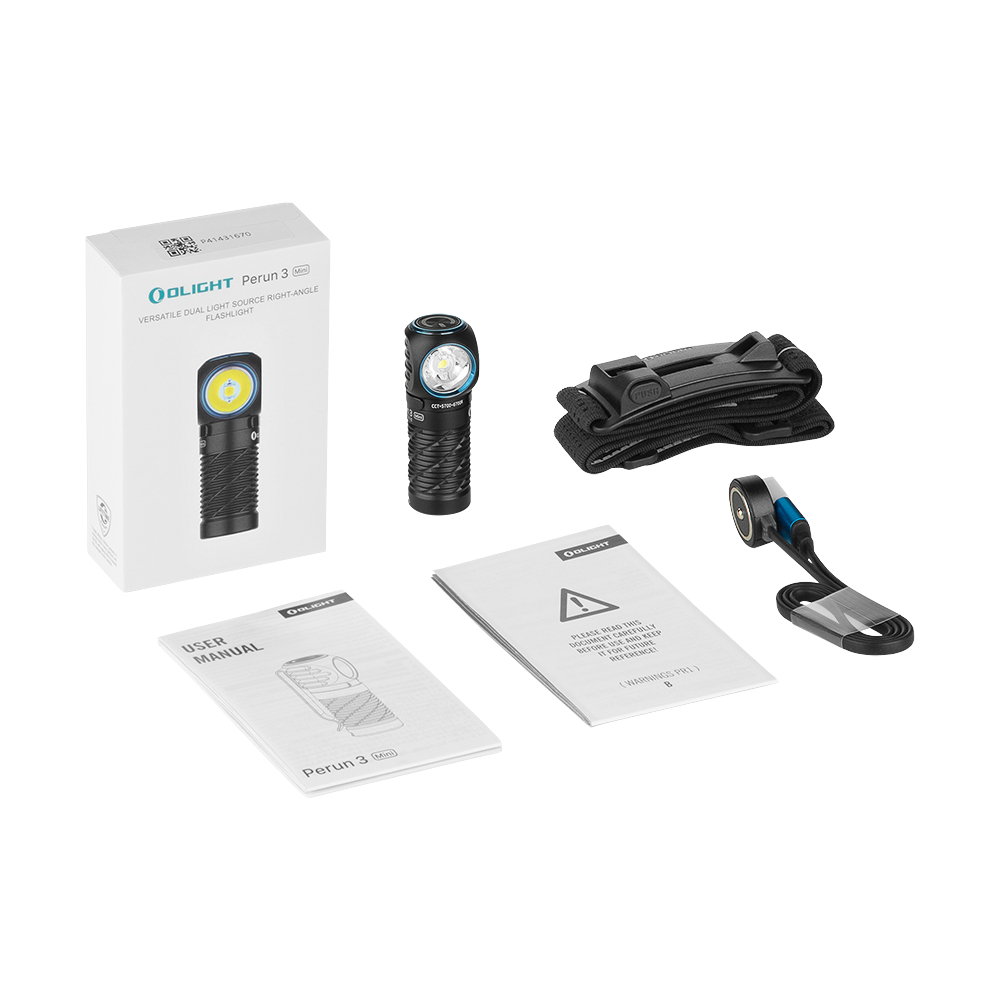 Olight - Perun 3 Mini LED Rechargeable Hand to Head Torch
