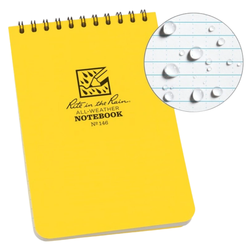Rite in the Rain - No.146 Top Spiral 4x6 Notebook Universal | Yellow