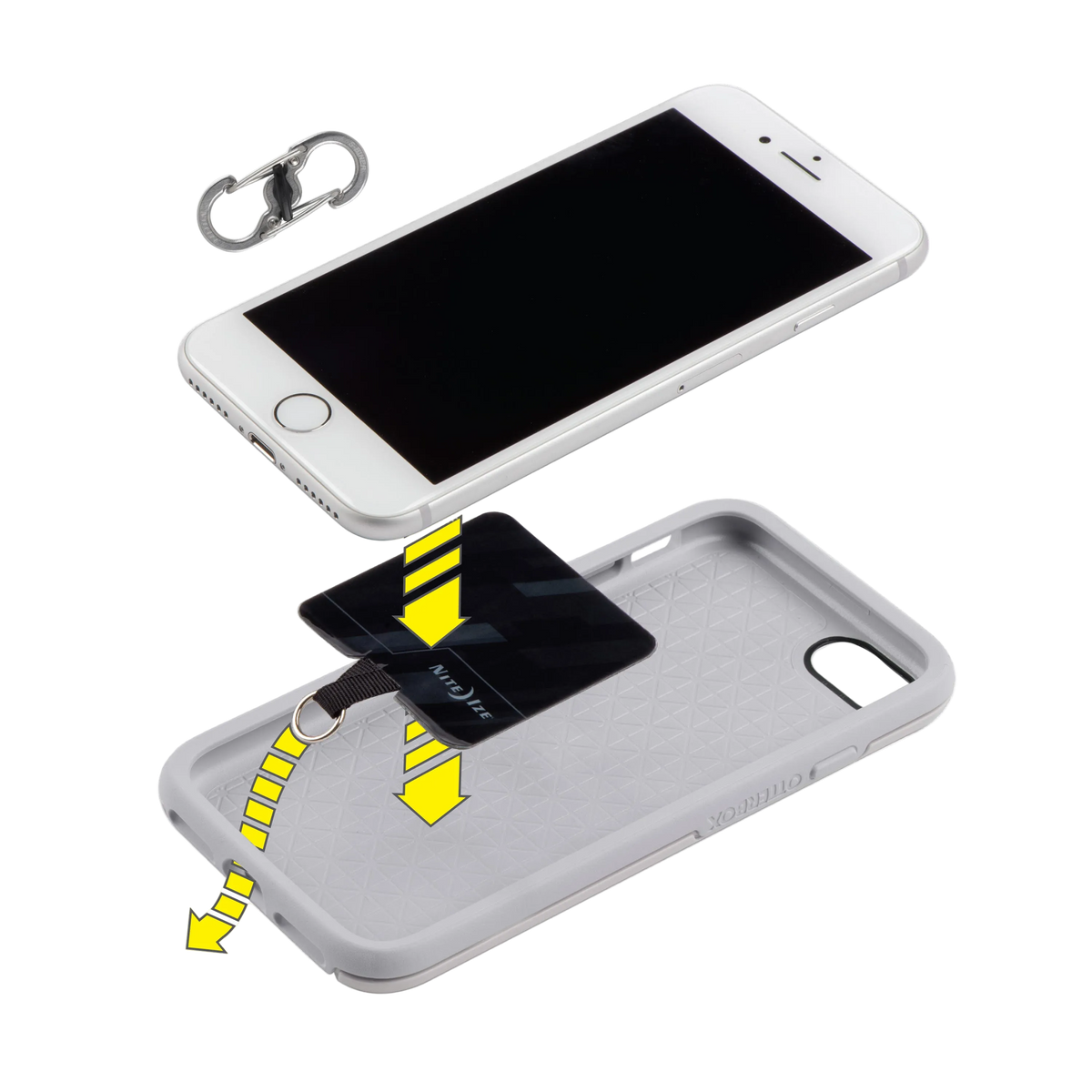 Nite Ize - Hitch Phone Anchor & Lanyard | Black