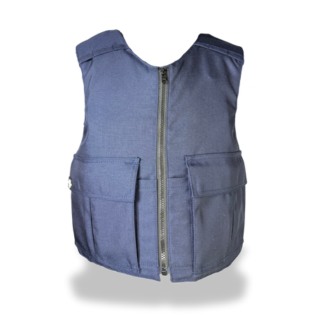 EnGarde PUMA anti-stab vest in navy blue, front view