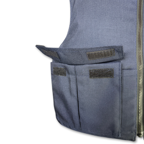 EnGarde PUMA anti-stab vest in navy blue with pocket open