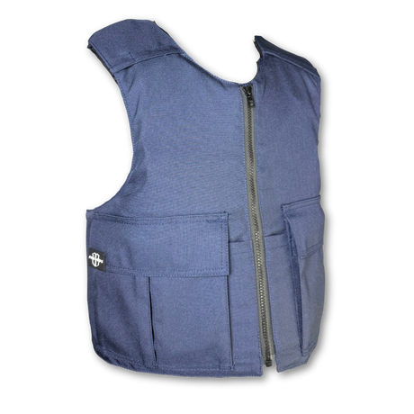 EnGarde PUMA anti-stab vest in navy blue, side view