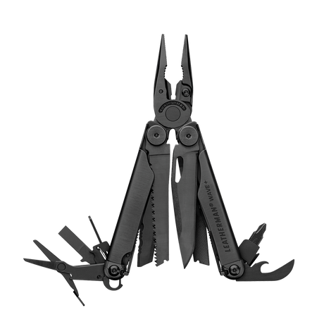 Leatherman Wave + Black with Black Nylon MOLLE Sheath-Multi-Tools-Leatherman-TacSource