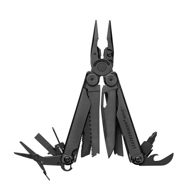 Leatherman Wave + Black with Black Nylon MOLLE Sheath-Multi-Tools-Leatherman-TacSource