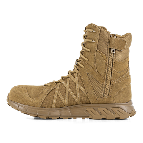 Reebok Trailgrip Tactical 8 side zip boot, side view of the inner side